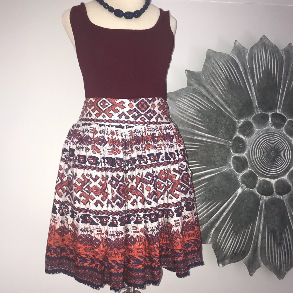 Ethnic print skirt